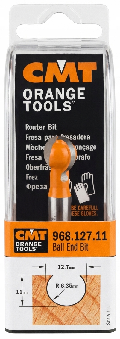 Fréza stopková zaoblovací Hm R=6,35 stopka 8 mm