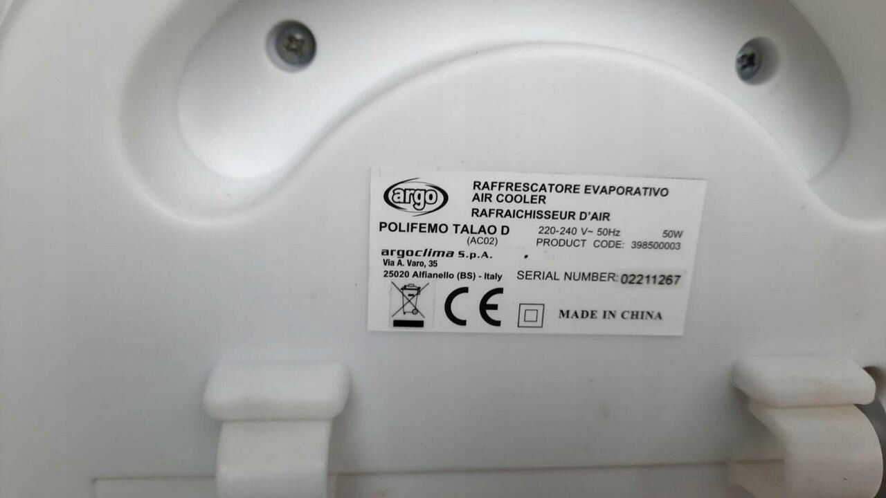 Klimator Argo Polifemo Talao D 50 W Kolor dominujący biały