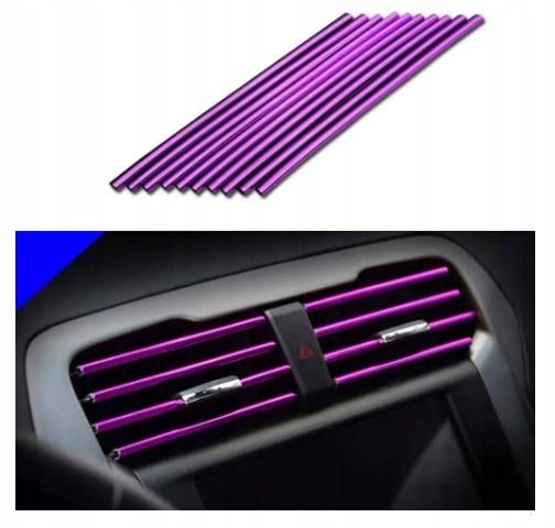 Listwa taśma ozdobna tuning do samochodu nawiew Fioletowa