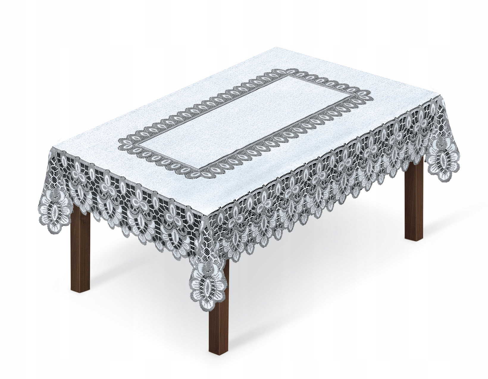 

Obrus Żakardowy 130x180cm Biały/szary 249990