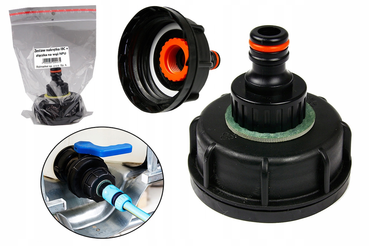 

Adapter Złączka Na Wąż 1/2 +korek Mauzer Ibc 1000L