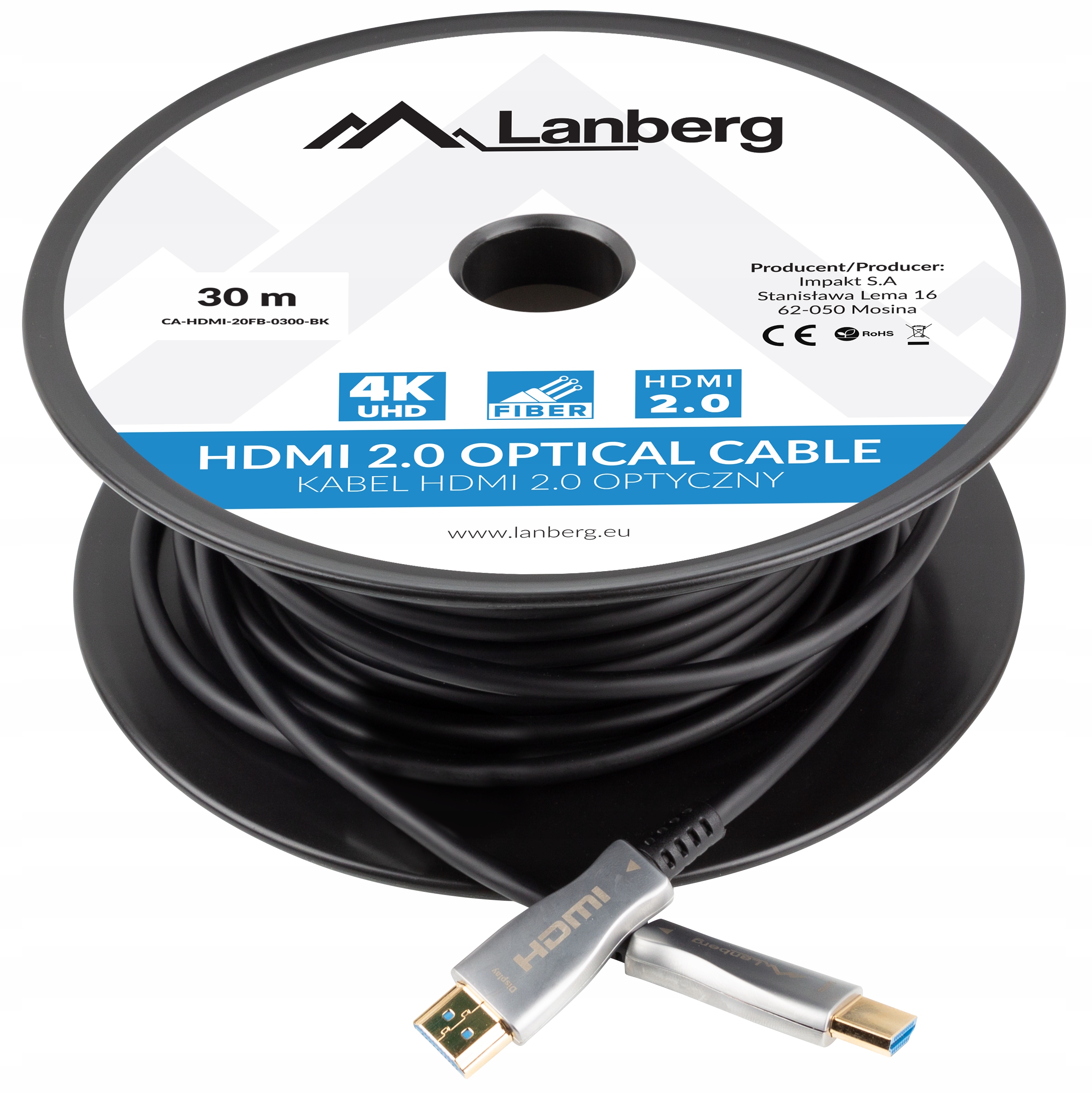 Lanberg Premium HDMI 2.1 Cable 4K/8K UHD (1.8 Meter) 