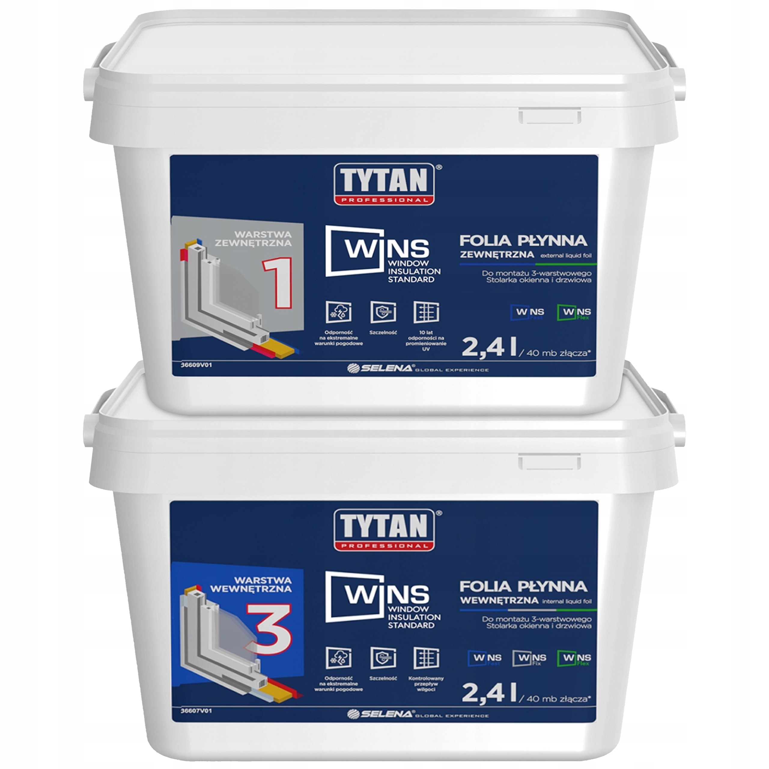 Tekutá fólia Tytan Wins vonkajšia Biela 2,4L vnútorná Antracit 2,4L