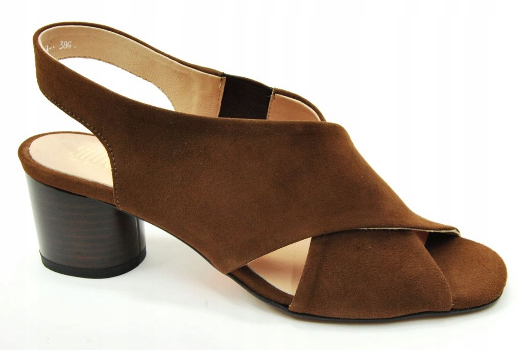 Simen 1306A sandálky hnědé sloupek elegantní 38