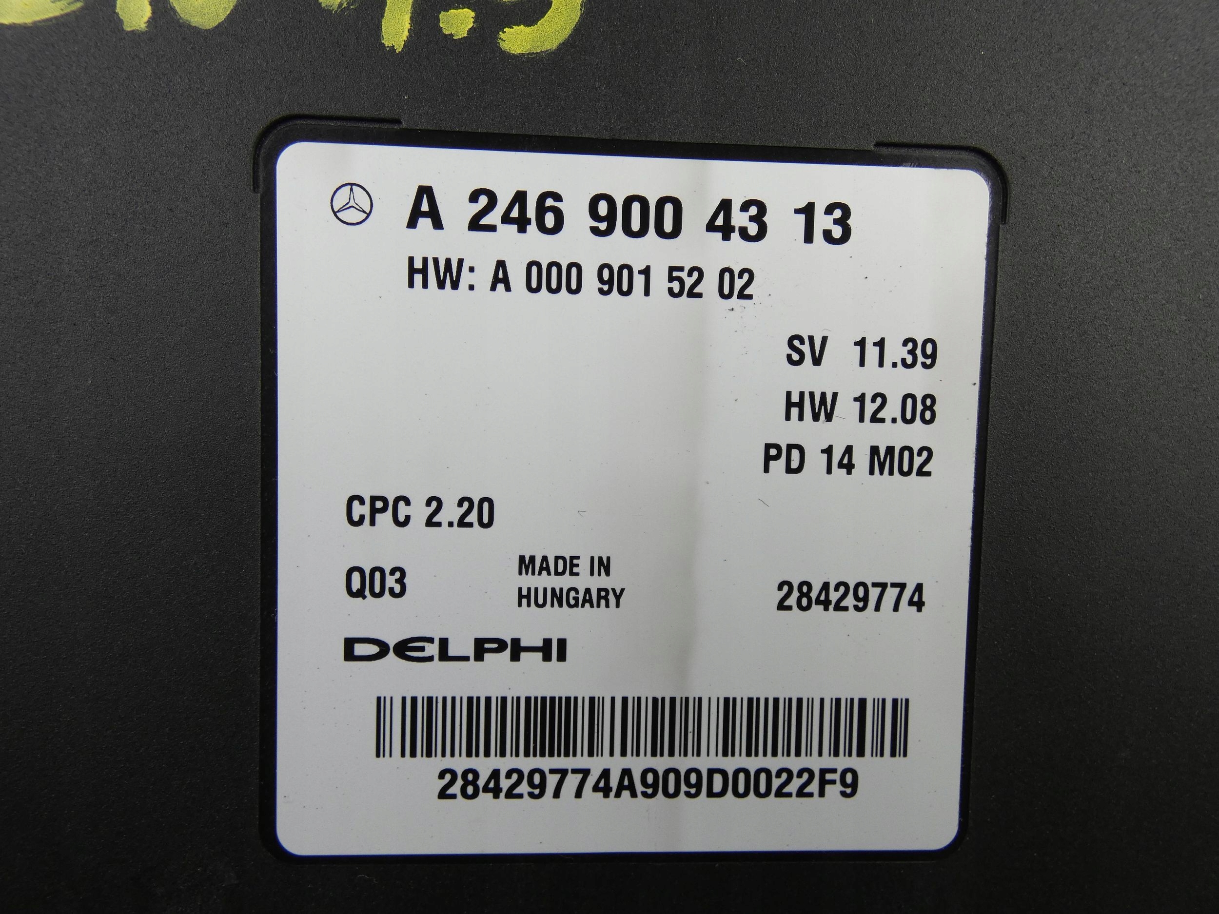 MERCEDES B W246 A W176 CLA W117 modulo Centralina cambio ingranaggi