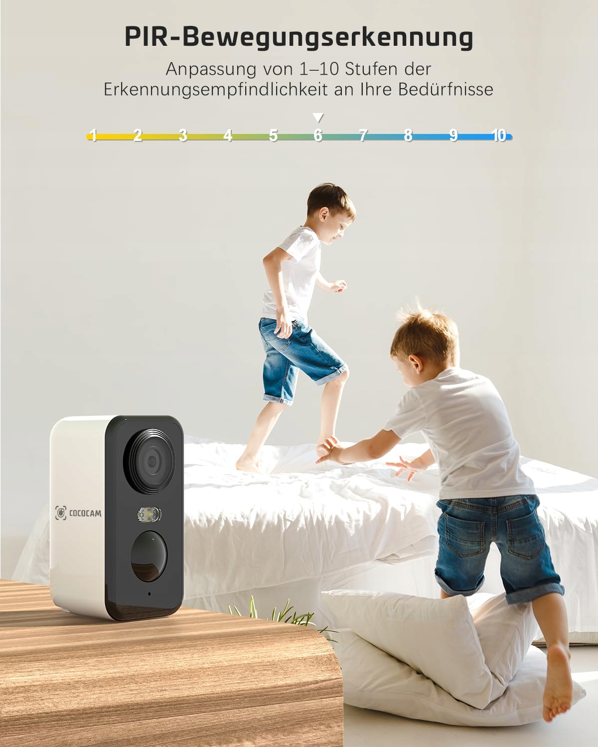 COCOCAM Kamera Zewnętrzna 2K Bezprzewodowa WiFi PIR Detekcja Ruchu AI — miniatura 6