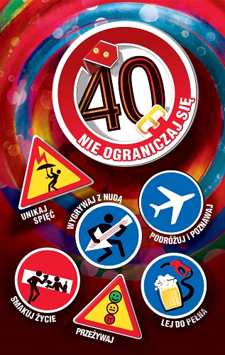 

Kartka z życzeniami na 40 urodziny wesoła US2