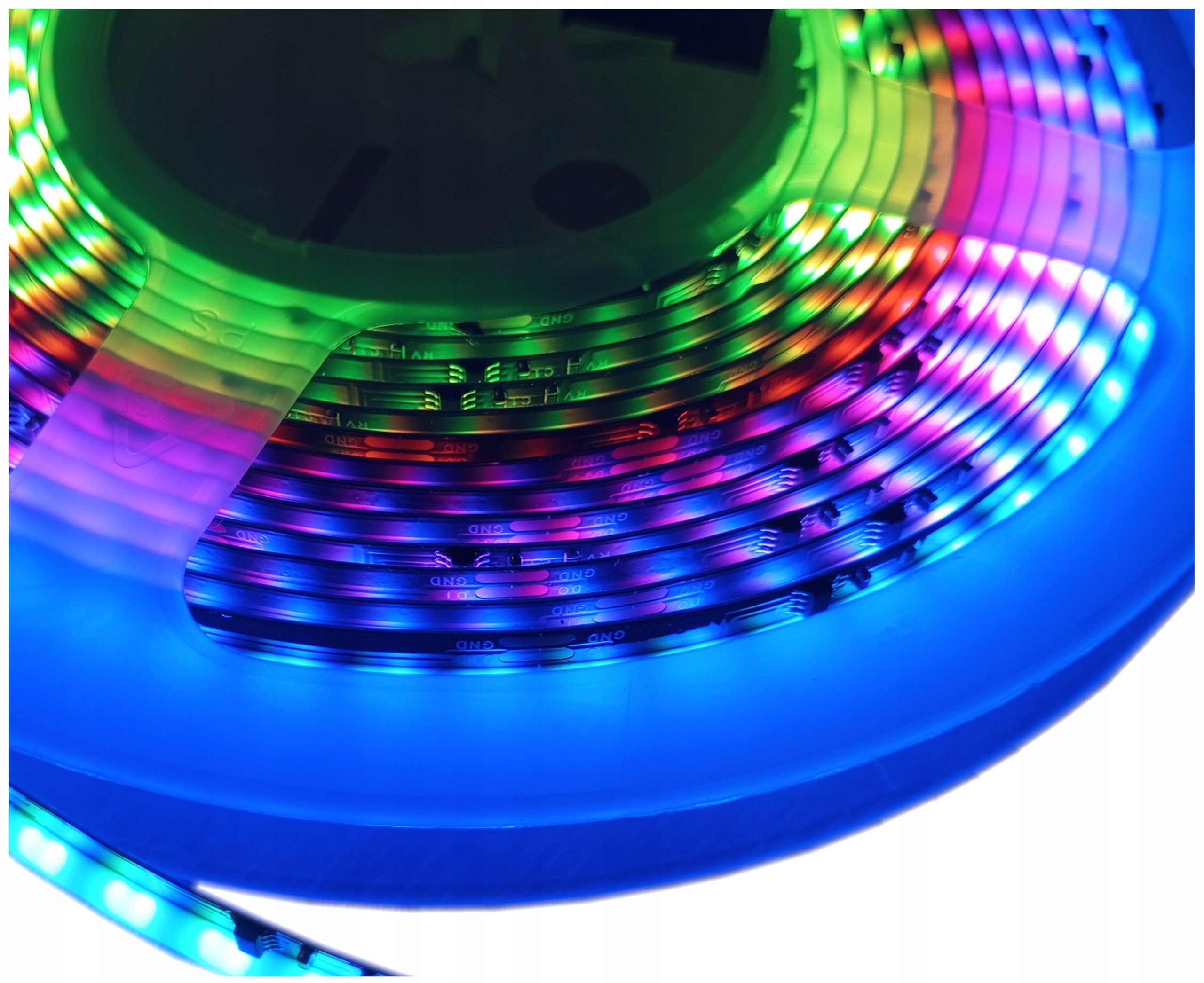 Taśma Led Cob WS2811 Rgb 432 led/m czarna taśma Cob cyfrowa 12V 5m