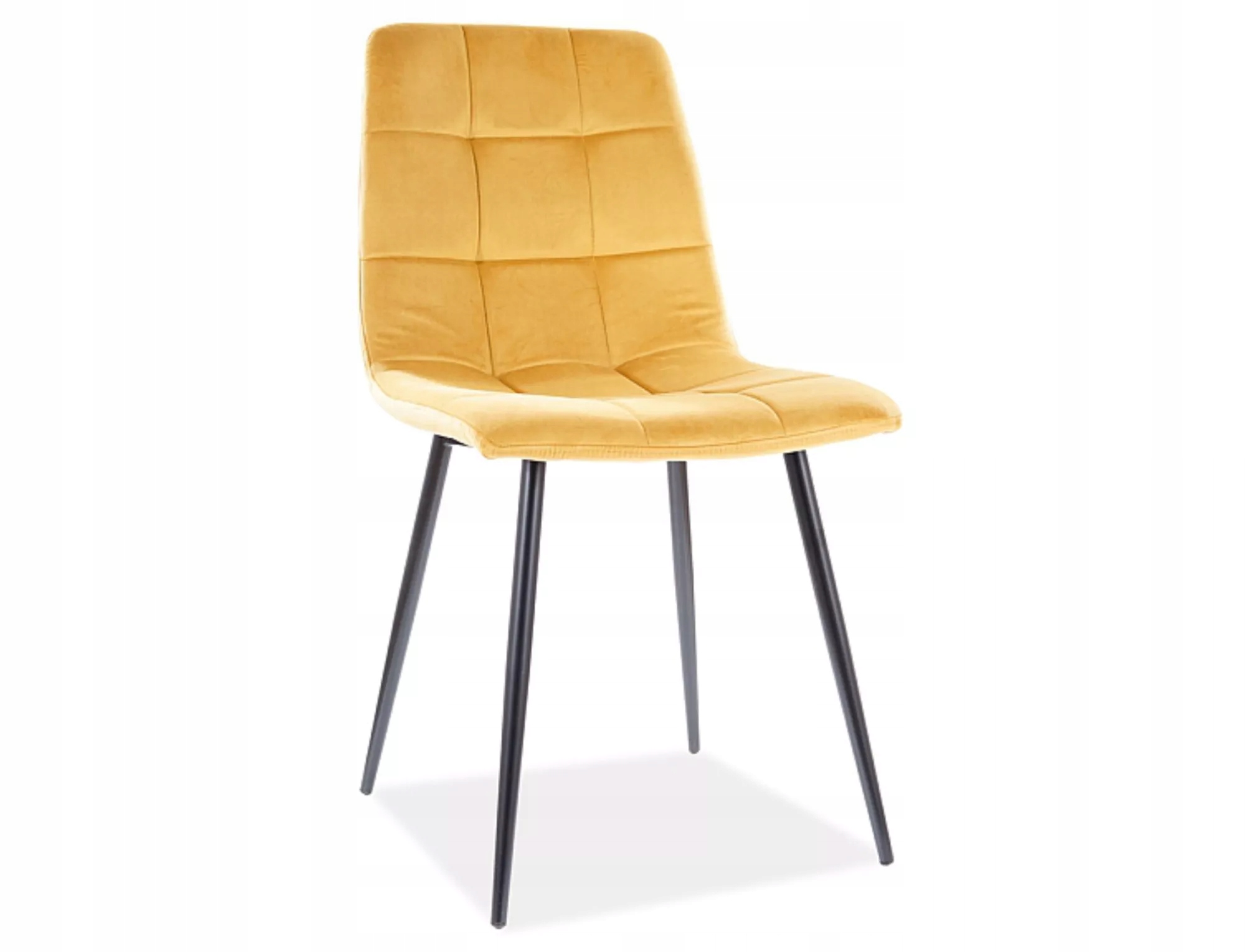 Čalúnená stolička Mila Velvet kari/čierna Sig