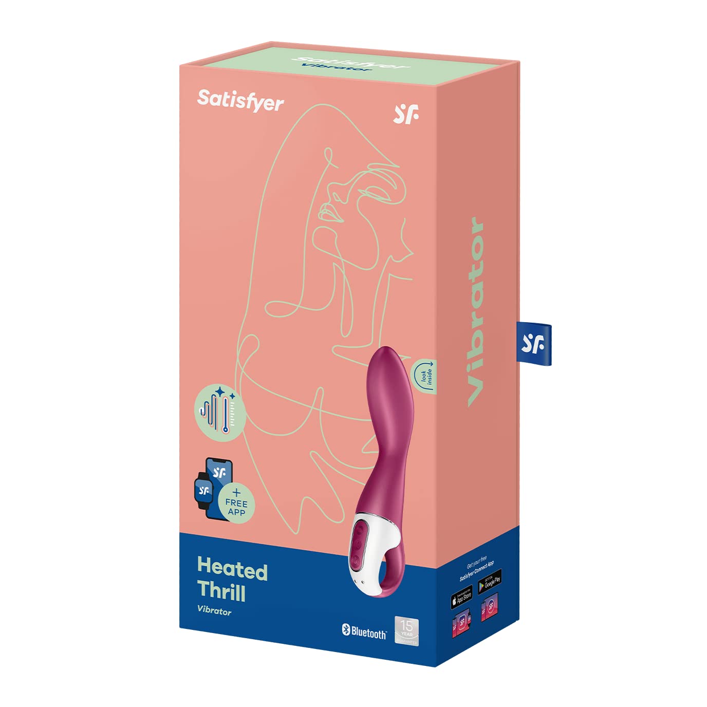 SATISFYER Heated Thrill G-Spot Bluetooth Silicone Vibrator for Women — miniatura 5
