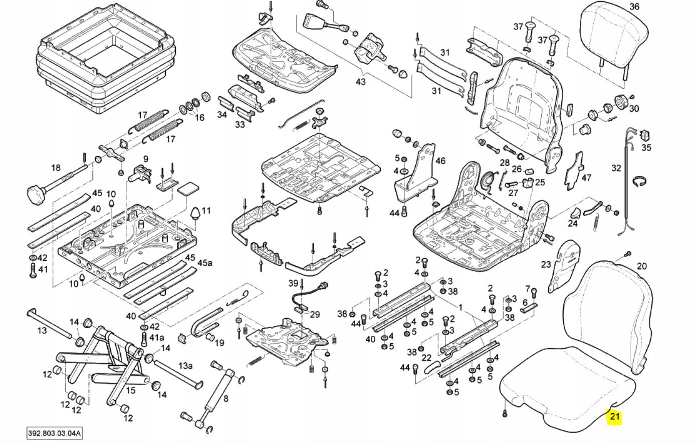 Подушка сиденья LINDE 35X/39x 3514338003
