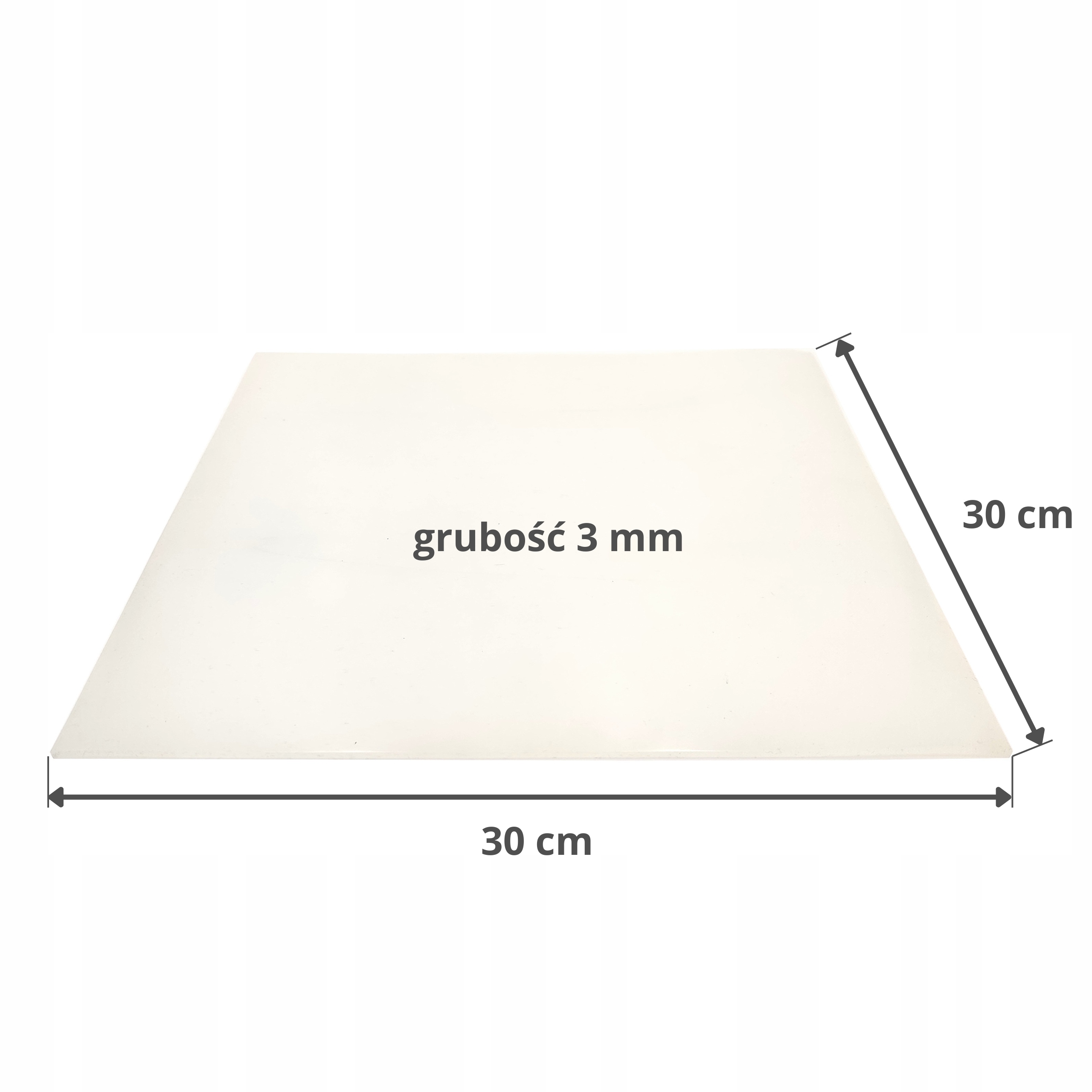 Płyta silikonowa guma VMQ MVQ mata podkład grubość 3mm, formatka 30x30cm EAN (GTIN) 5905487780696