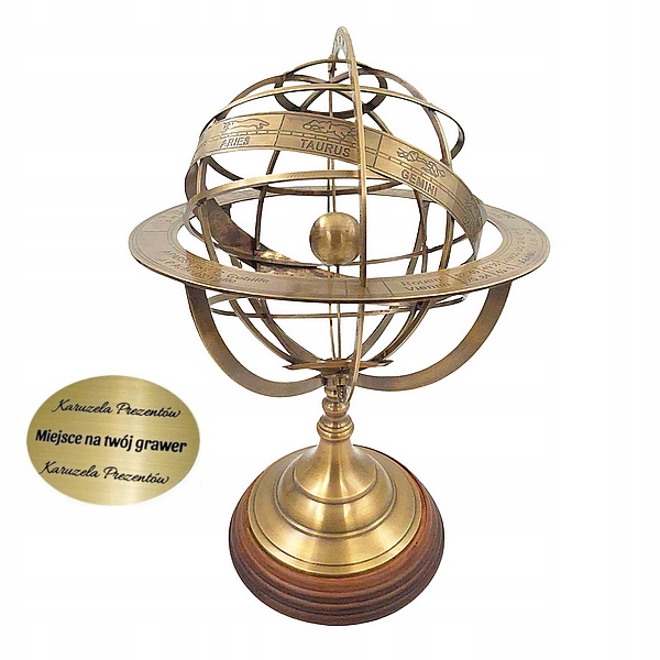 Veľké Prstencové Astrolabium Mosadzný Darček Dekorácia Kabinetu Šéfa