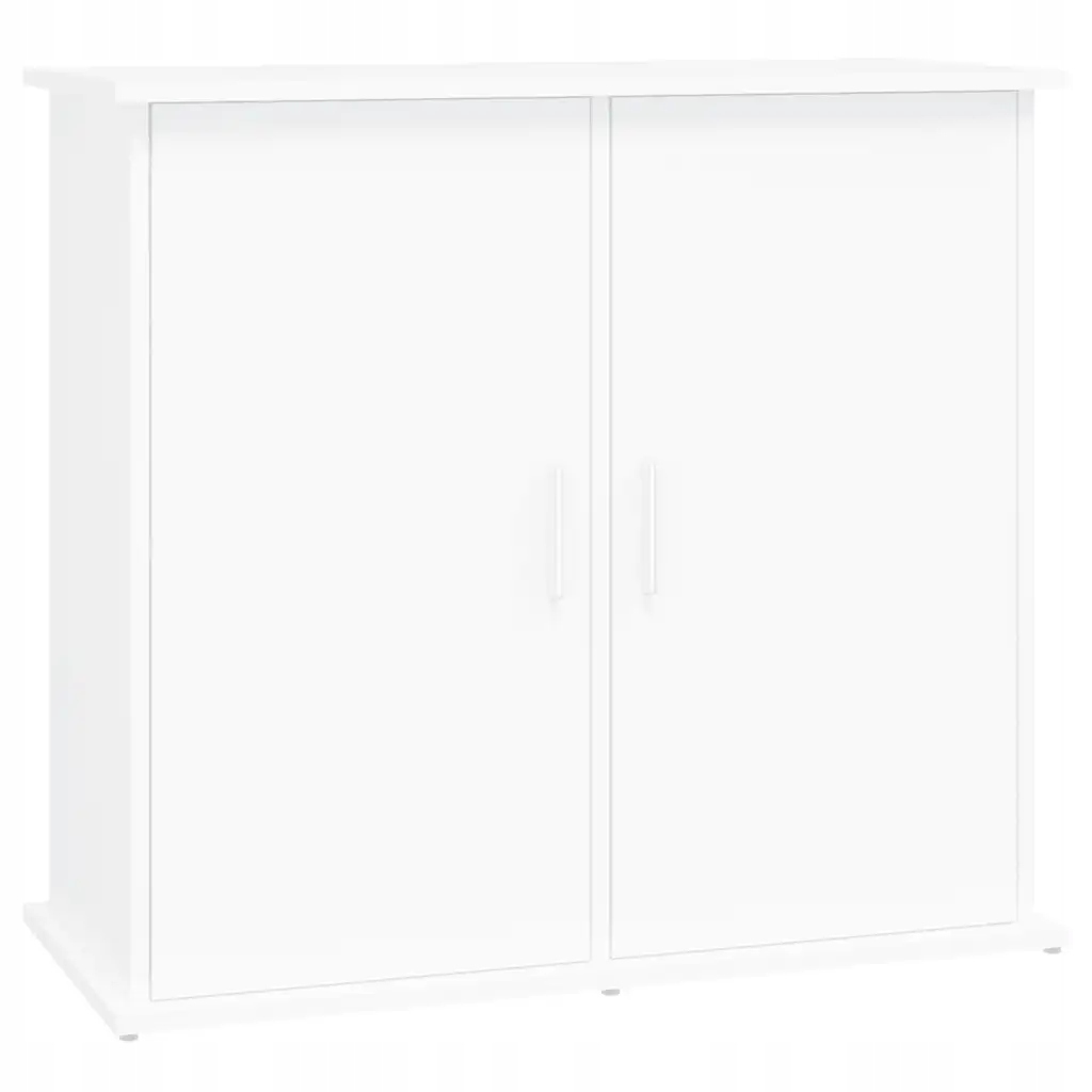 Stojan pod akvárium se skříňkou, bílý, 81x36x73 cm, materiál dřevo