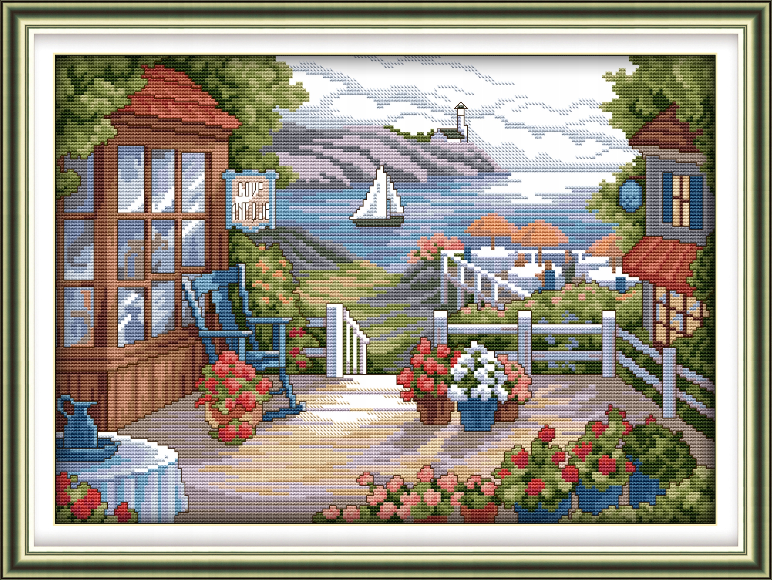 Křížková výšivka počítaná sada (kanva, mulina)