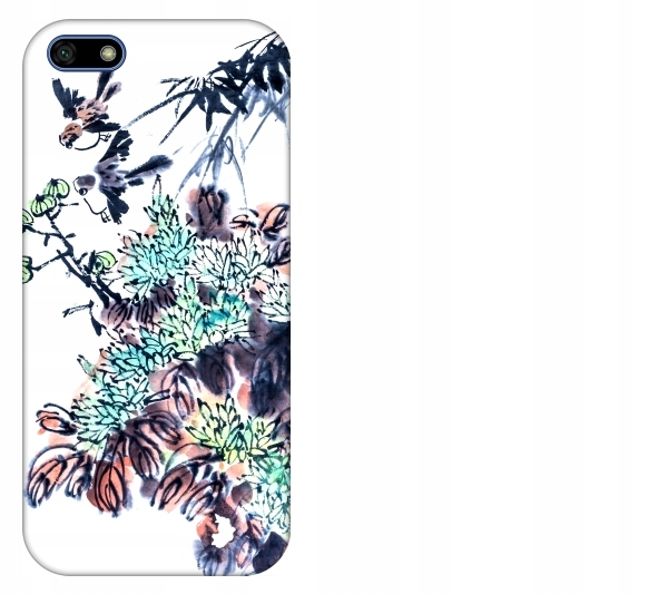 

Etui pokrowiec Huawei Y5 2018 Kwiaty akwarela chiń