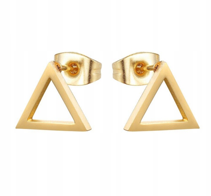 

Kolczyki Złote Trójkąty Stal Chirurgiczna 316L