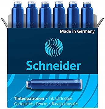 

Naboje Do Pióra Niebieskie Schneider Krótkie 6szt