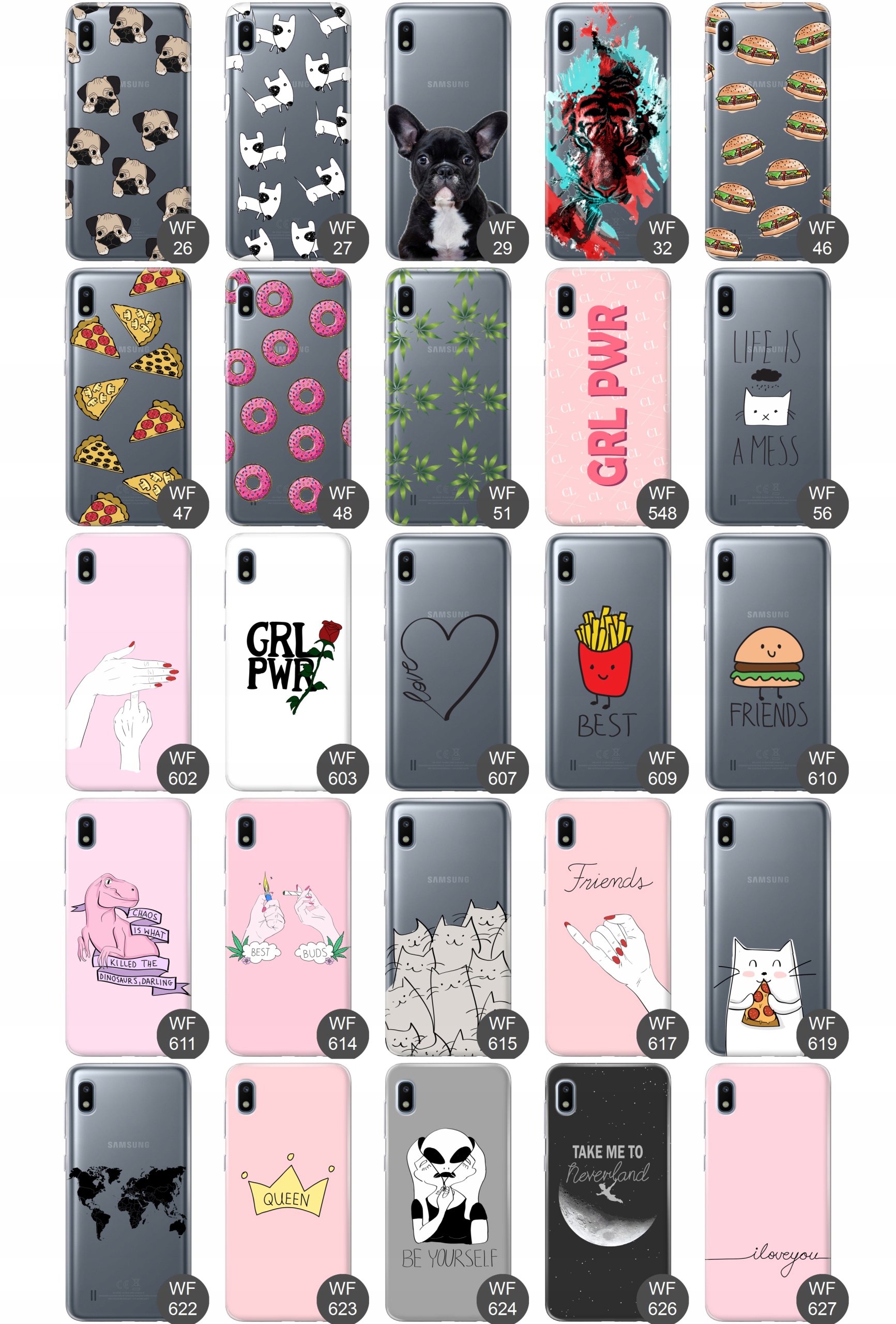 etui slim case guma do Samsung A10 wzory