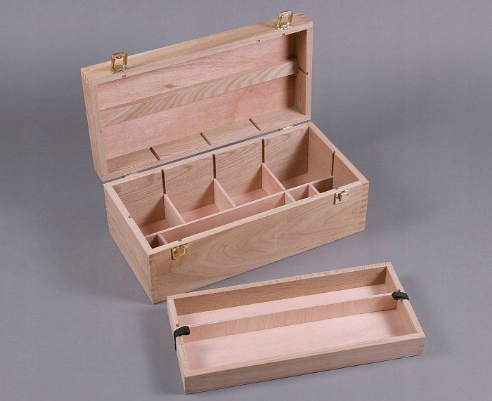 Kazeta kazeta dřevěná kufřík velký 41x20,5x15cm