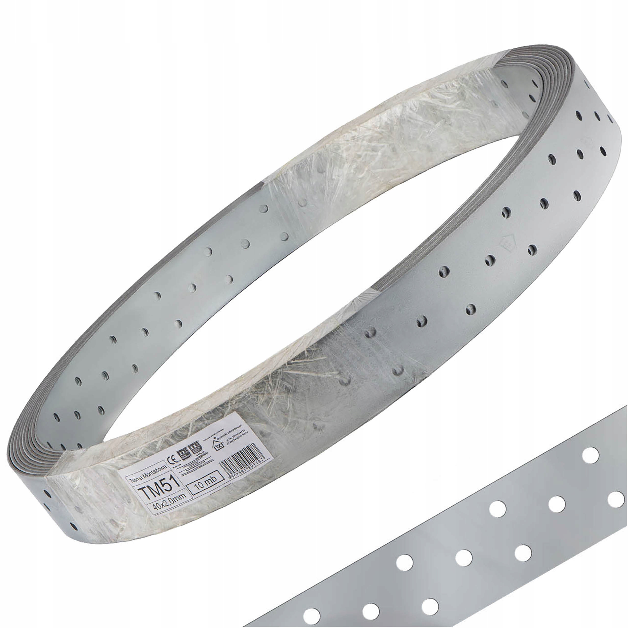 Koncentrovaná perforovaná páska 40 x 2 mm x 10 m ocelová TM51