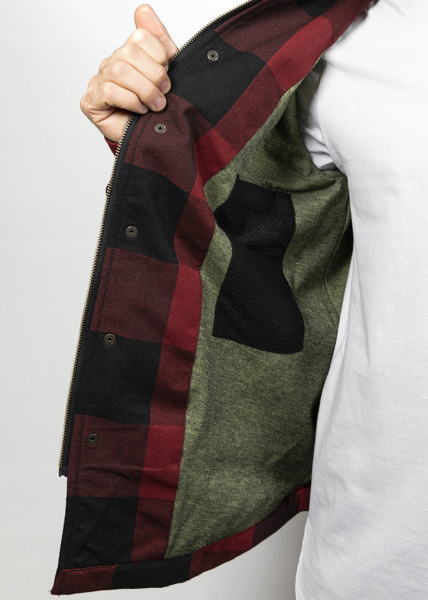 KOSZULA MOTOCYKLOWA JOHN DOE MOTOSHIRT L CZERWONA Materiał inny