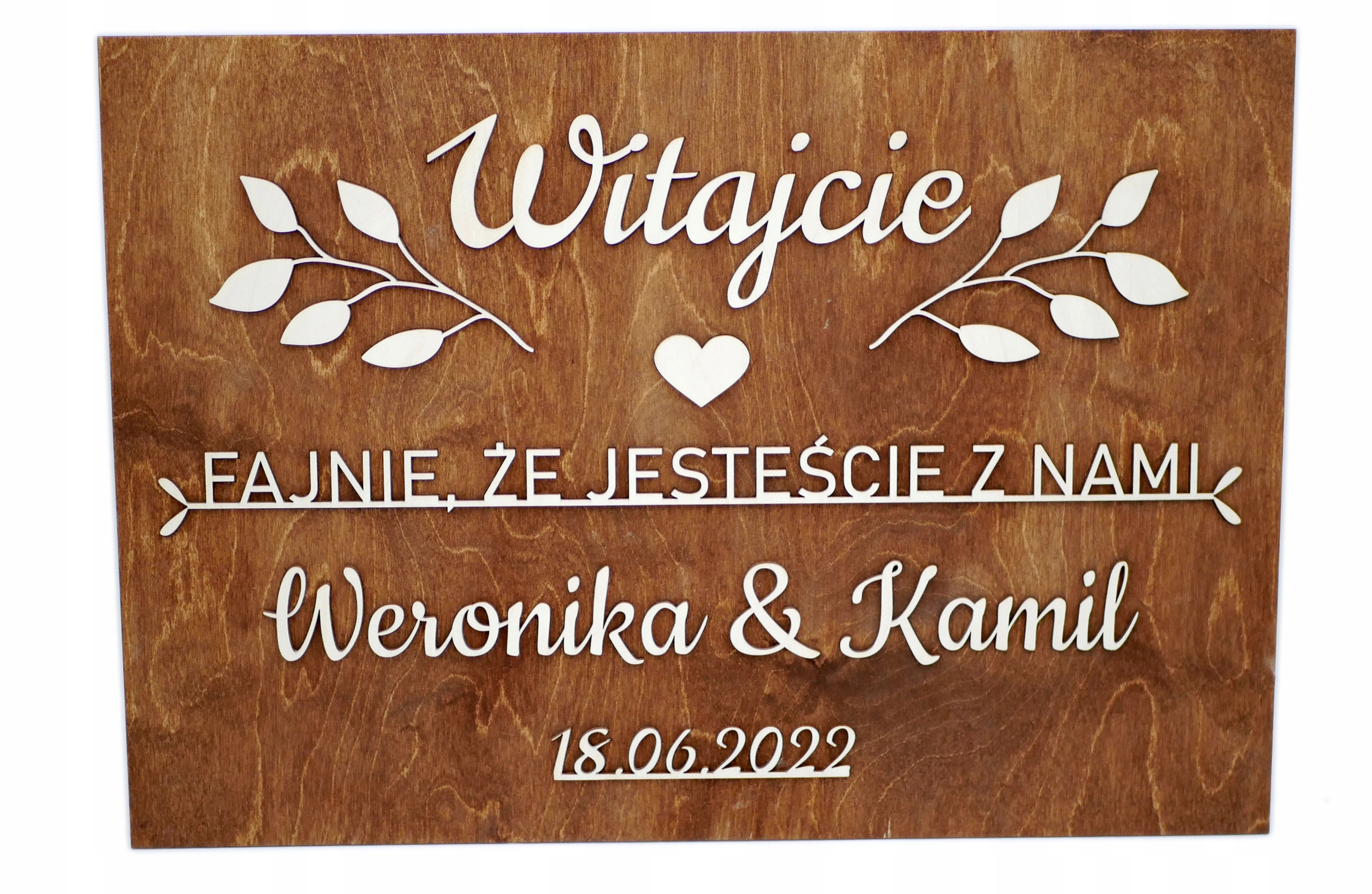 TABLICA POWITALNA ŚLUB WESELE TWÓJ TEKST XL 50cm !