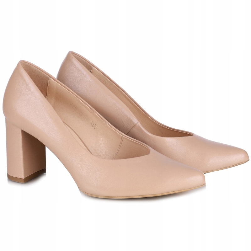 Dámské lodičky Kordel 2895 BEIGE344 polské béžové Kůže VEL..37