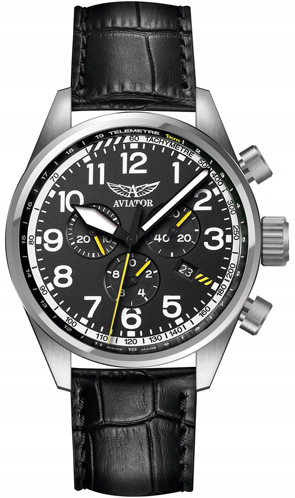 Pánské Pánské Hodinky Aviator V.2.25.0.169.4 s černým řemínkem