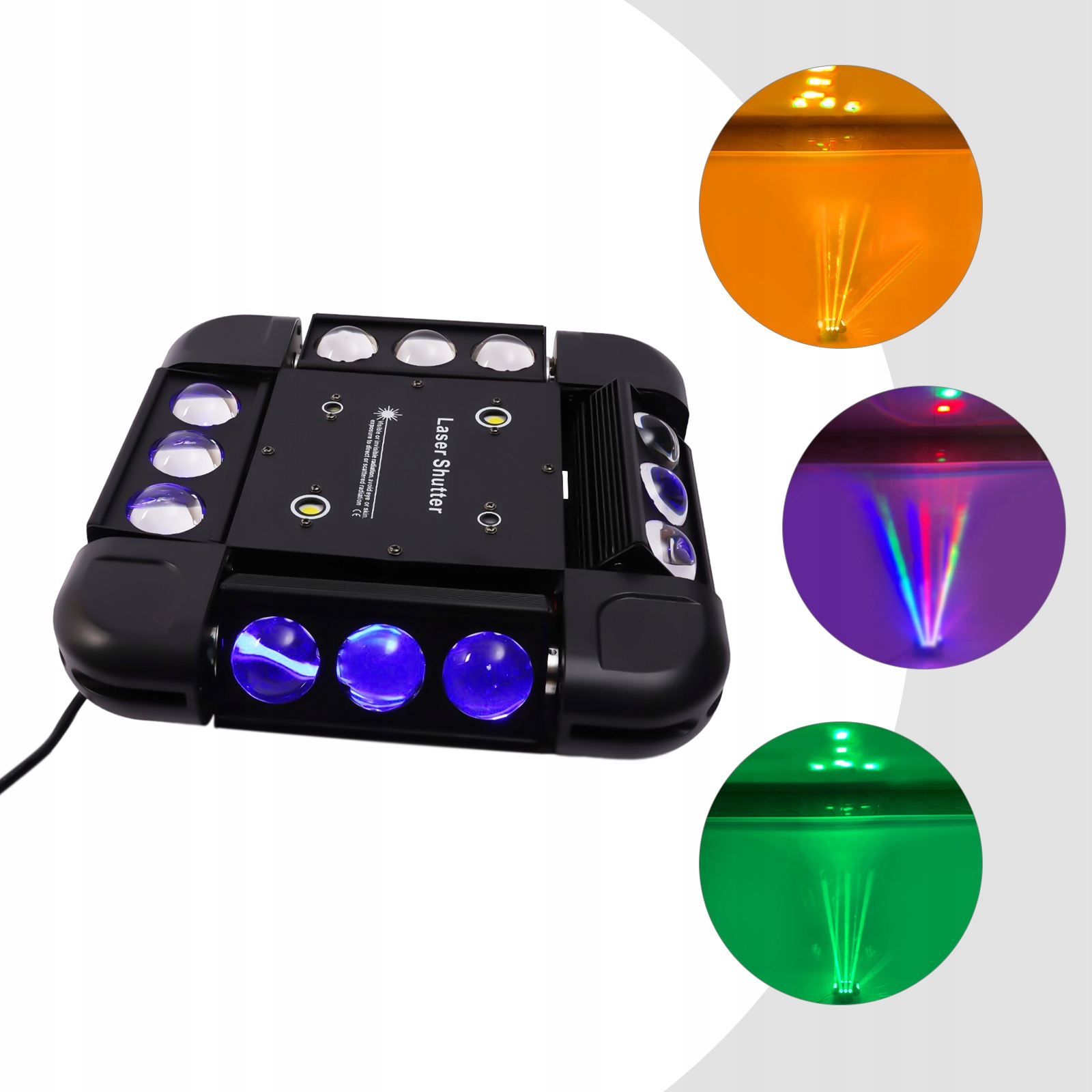 4-W-1 DMX512 SCENICZNE ŚWIATŁO LASEROWE RGB 120W Waga produktu z opakowaniem jednostkowym 1.7 kg