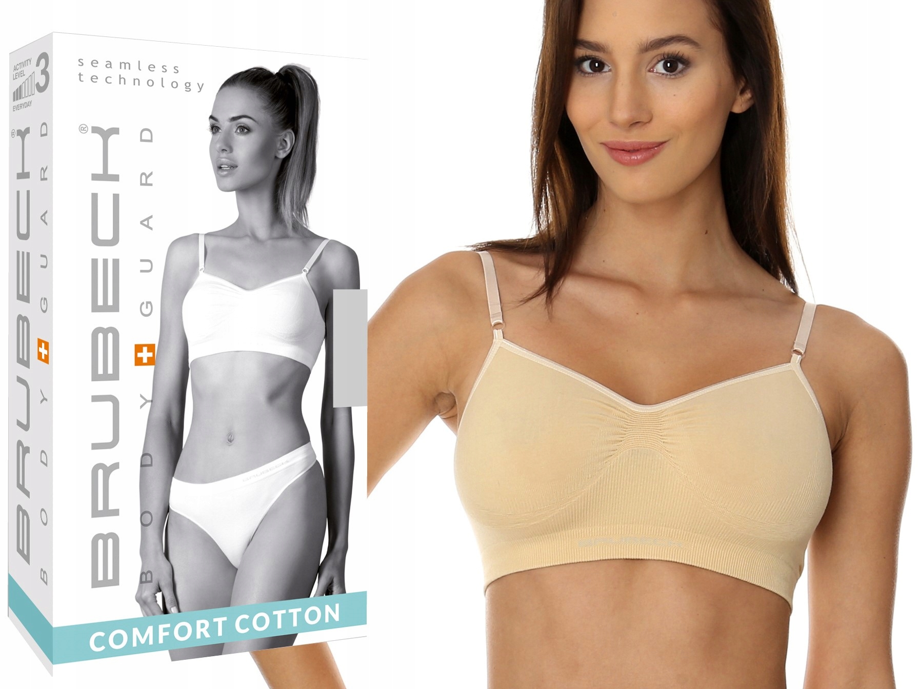 

Brubeck comfort cotton Stanik BR00012A beżowy 75B