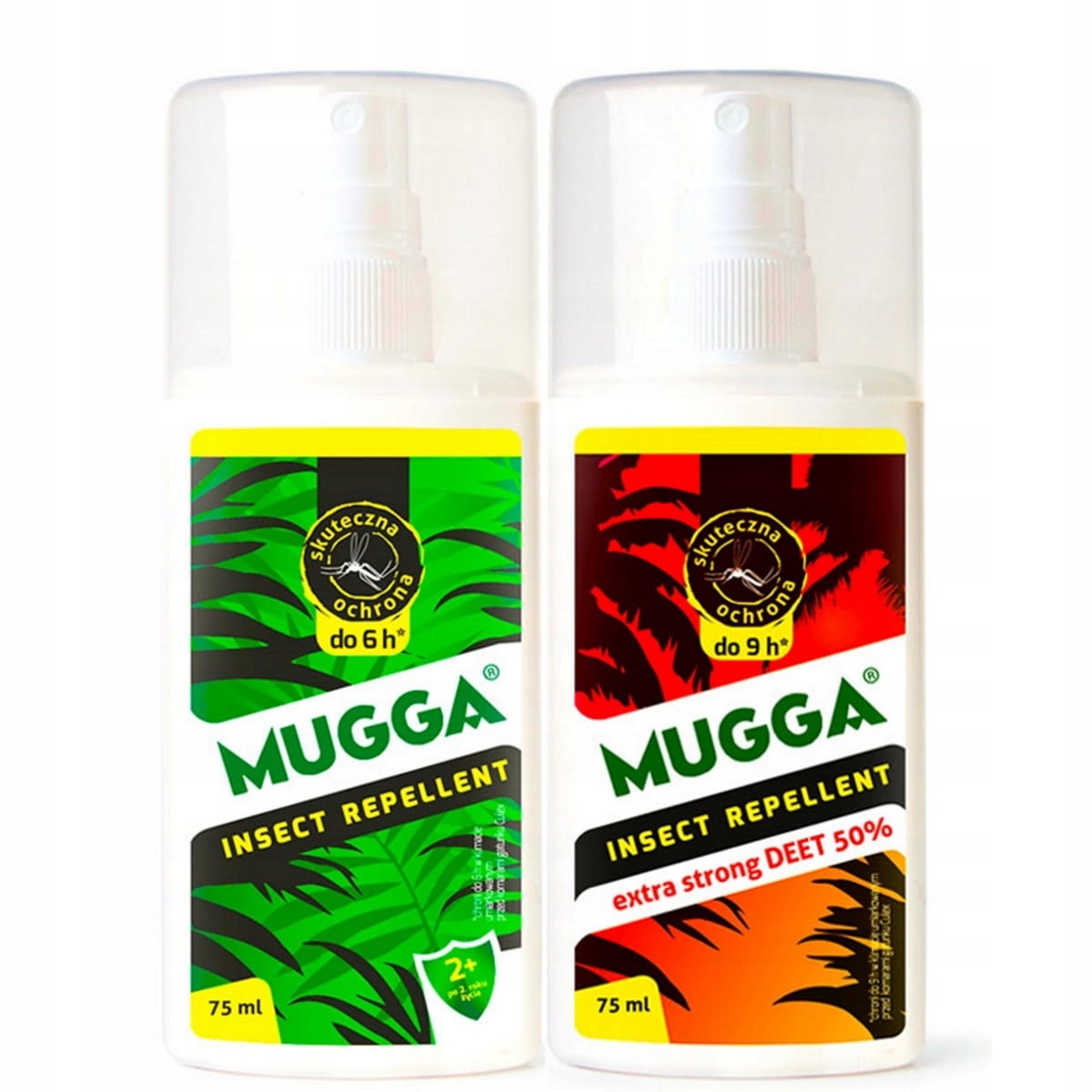 zestaw Mugga Spray 50% Deet Dla Dzieci Spray 9,5% Deet Na Komary Kleszcze