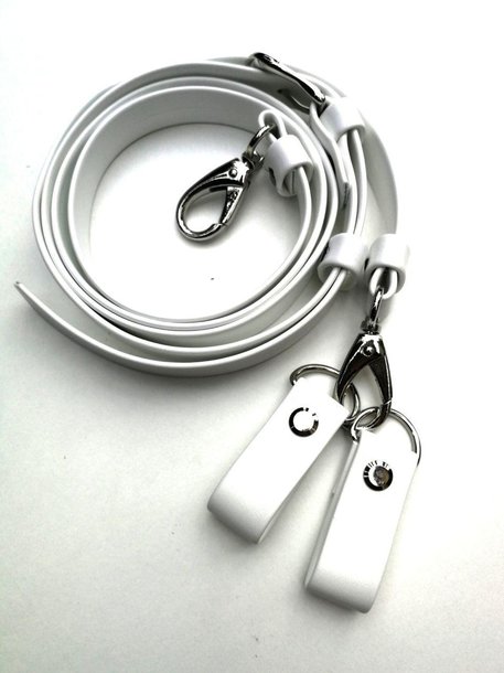 Pasek regulowany + zaczepy do obag moonlight biały mat o bag bagobag