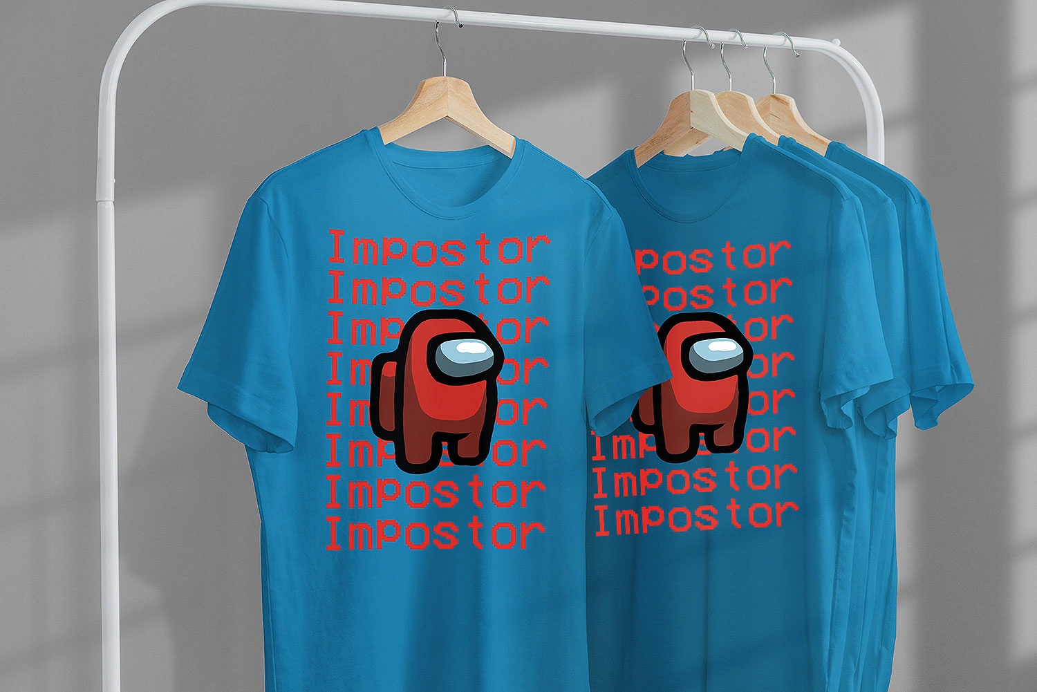 T-SHIRT KOSZULKA AMONG US IMPOSTOR 128 JAKOŚĆ Dekolt okrągły