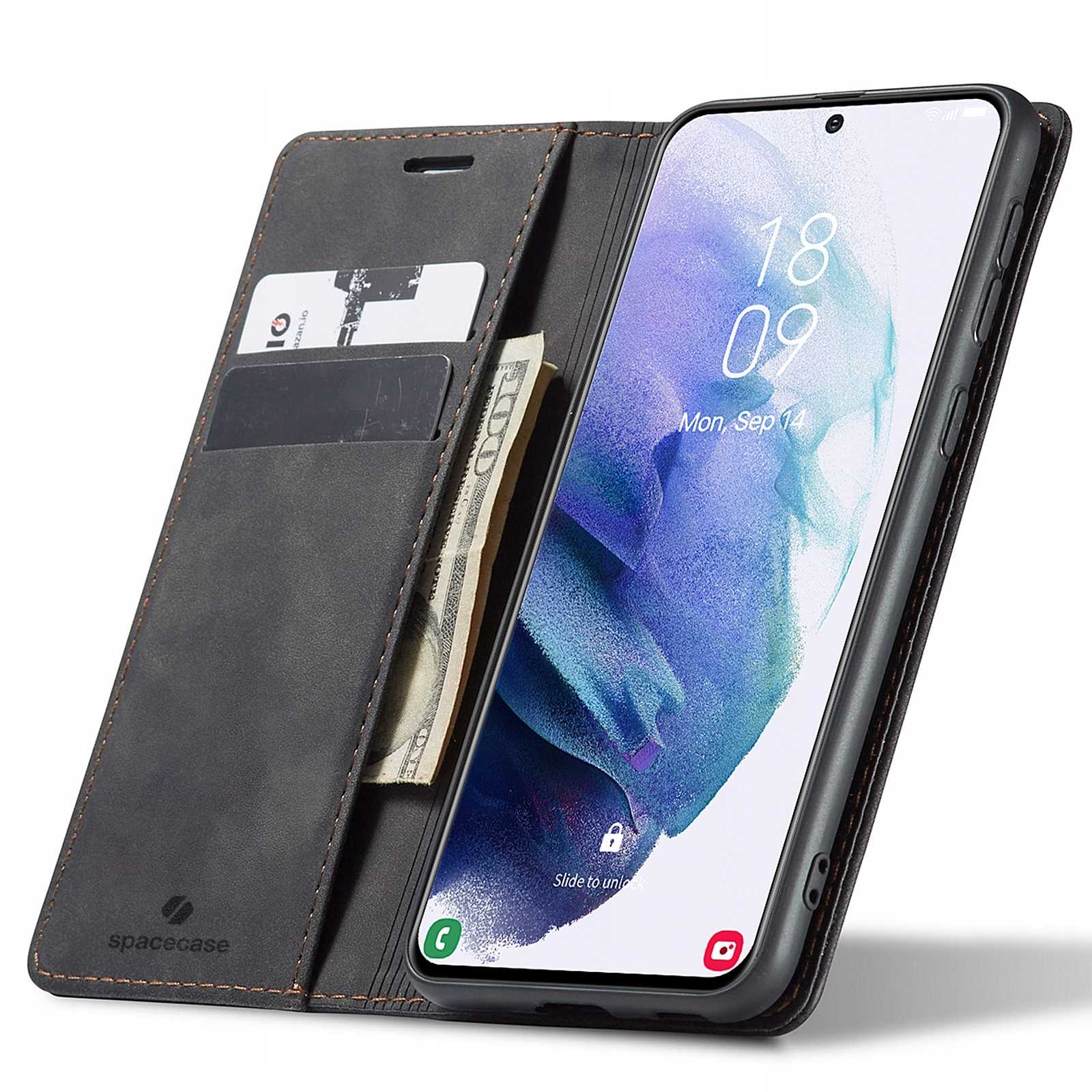 Spacecase Wallet Galaxy S21+ černá