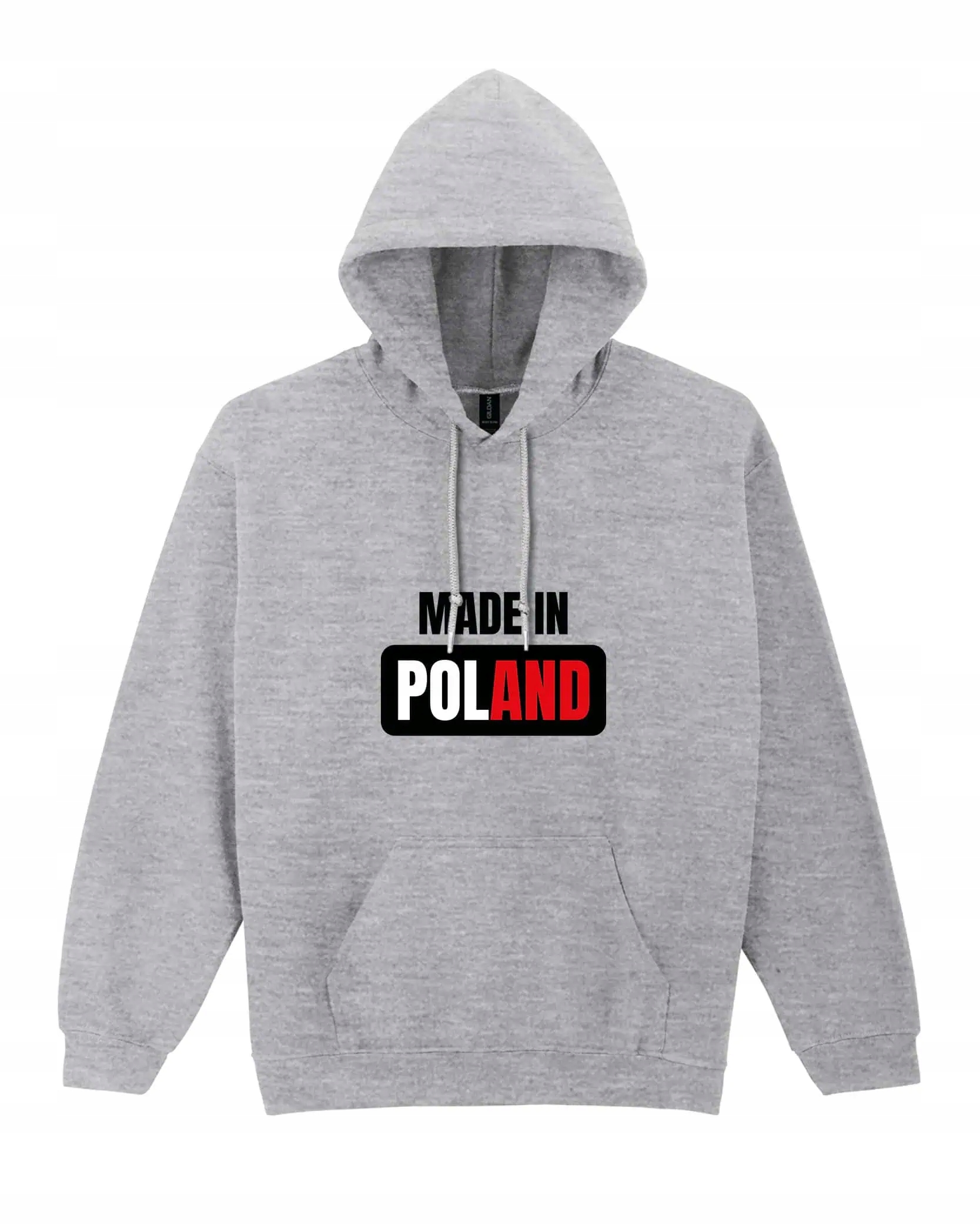 Mikina s kapucí Patriotická made in poland Polsko Šedá XL
