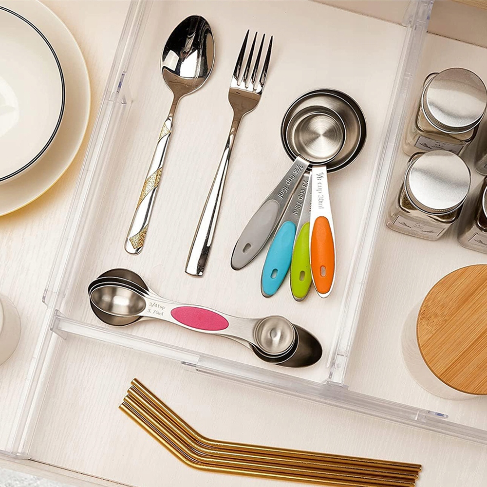 PRZEGRÓDKI DO SZUFLAD PRZEZROCZYSTY 27,5-52 CM x8 Marka bez marki