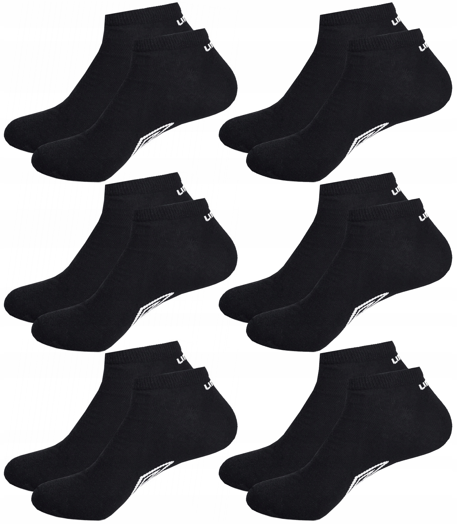 6 PAR UMBRO SKARPETKI STOPKI CZARNE 43/46