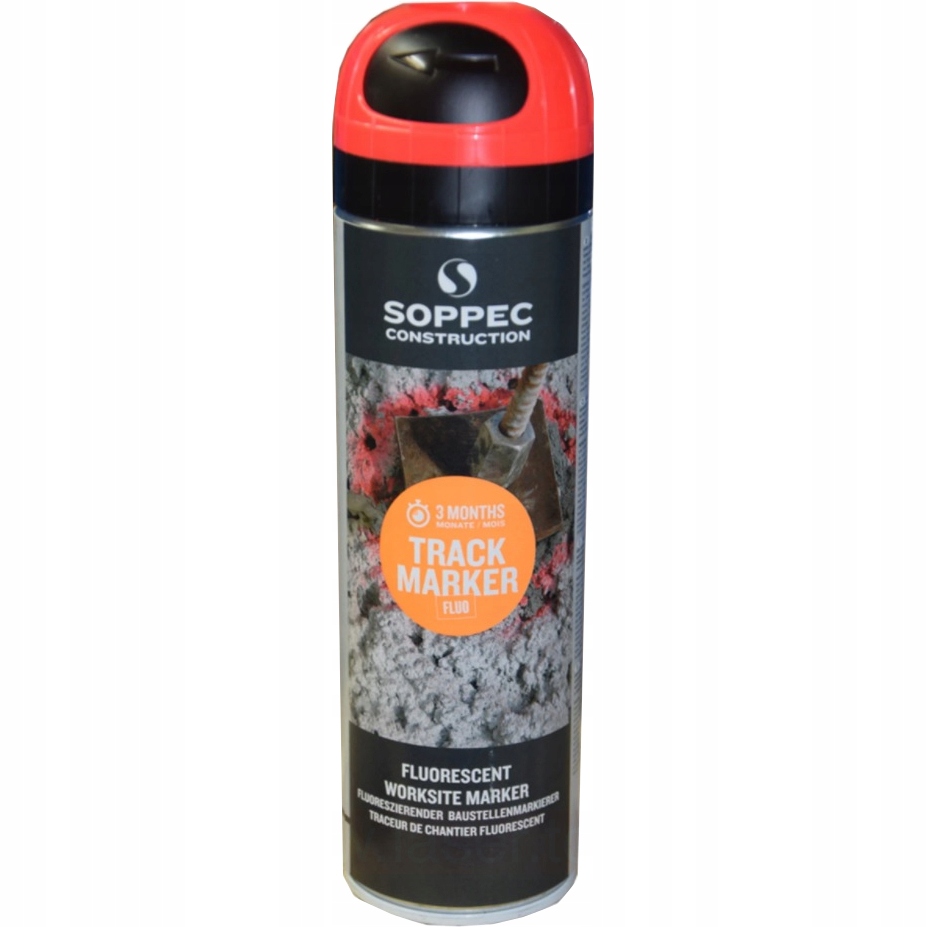 SOPPEC SPRAY FARBA DROGOWA DO ZNAKOWANIA CZERWONA