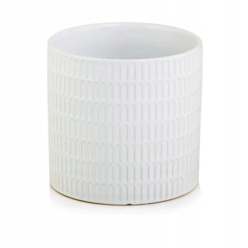 DONICZKA OSŁONKA CERAMICZNA SZKLIWIONA BIAŁA