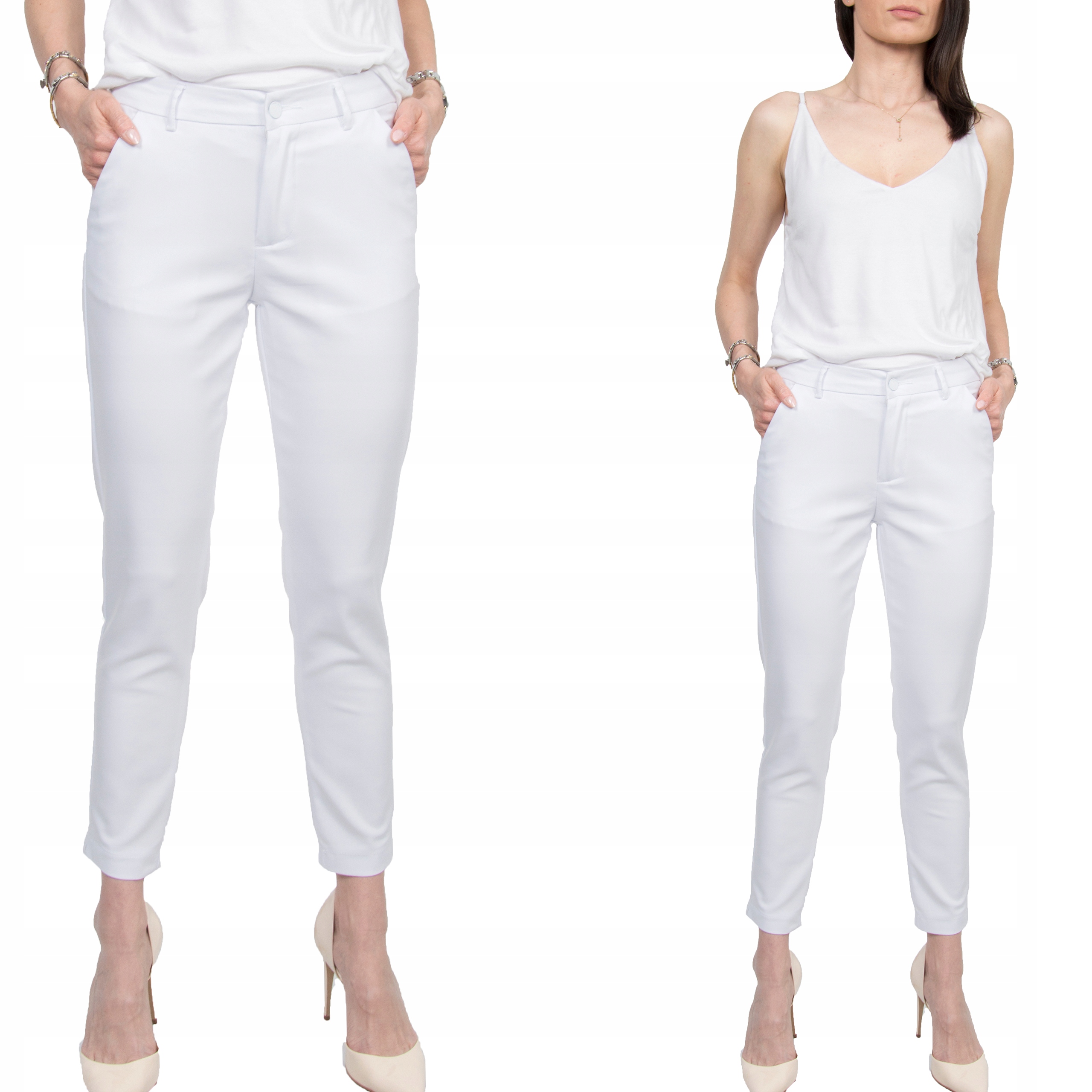 

#b Eleganckie Damskie Spodnie Cygaretki roz. 50