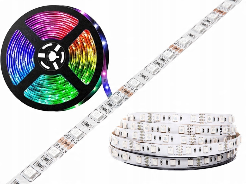 

Taśma pasek Led Rgb kolorowa Smd multikolor 1M 14W