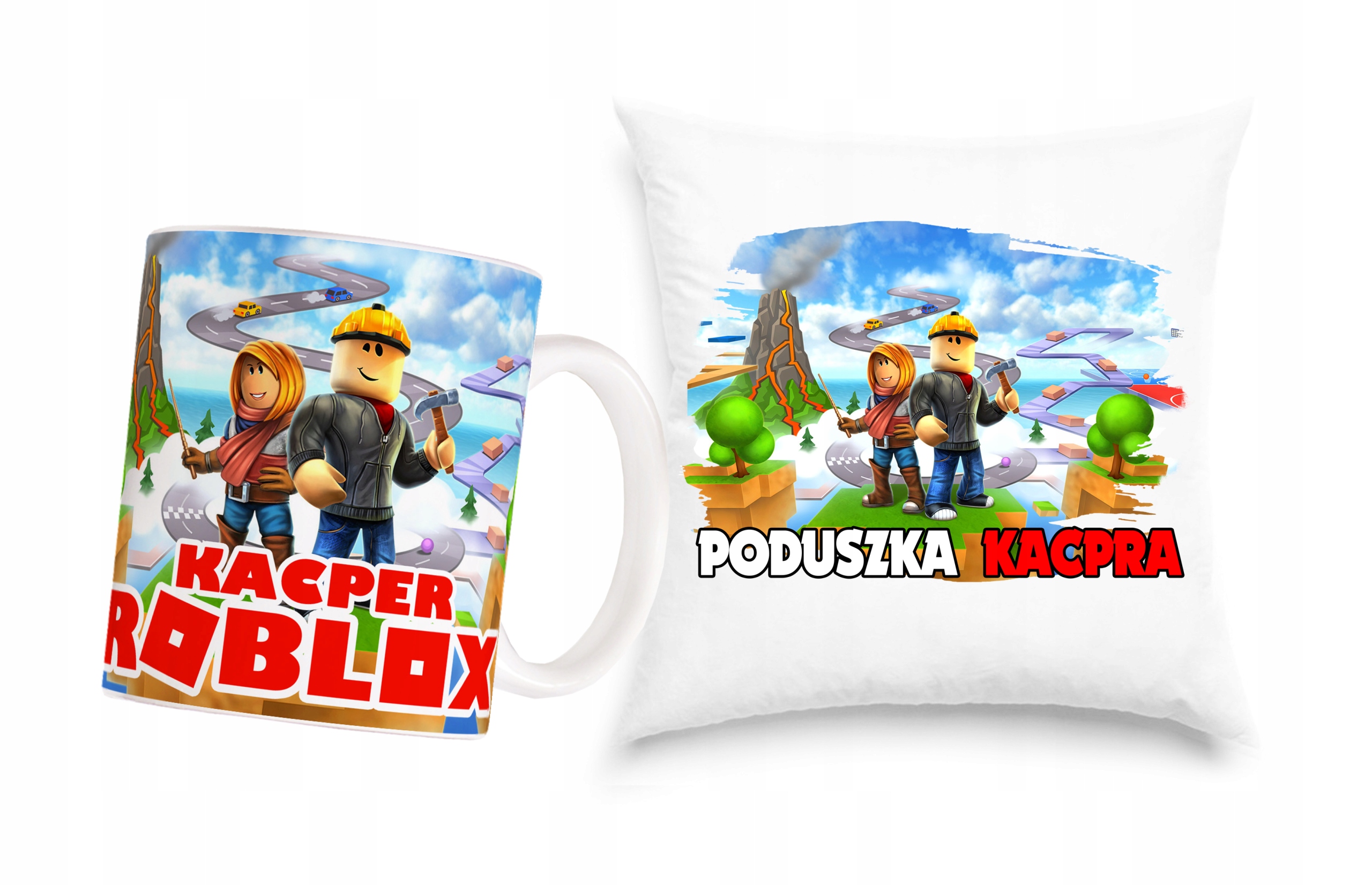 

Zestaw Roblox Kubek Poduszka Imię