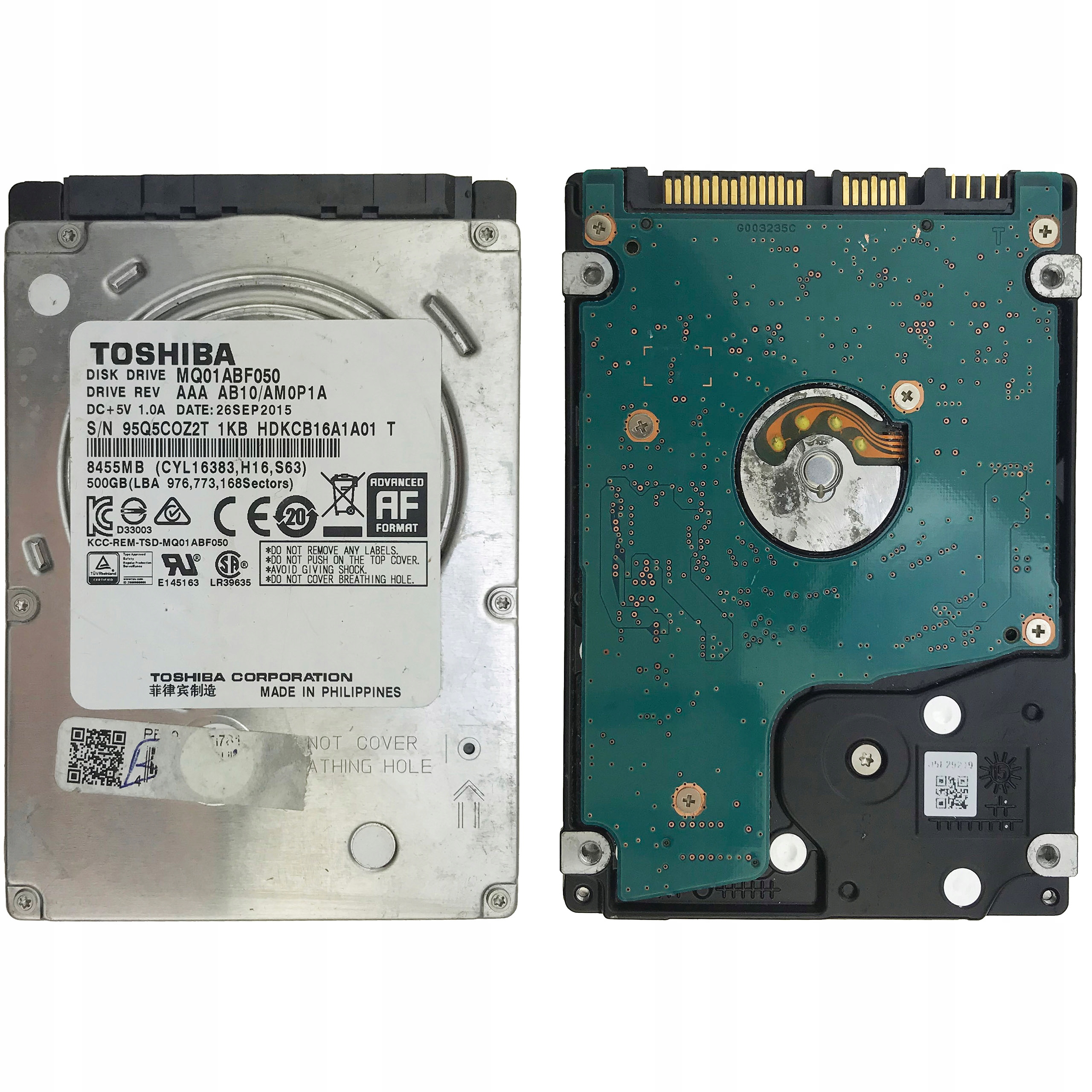 TOSHIBA MQ01ABF050 | AAA AB10/AM0P1A | 100% #kK