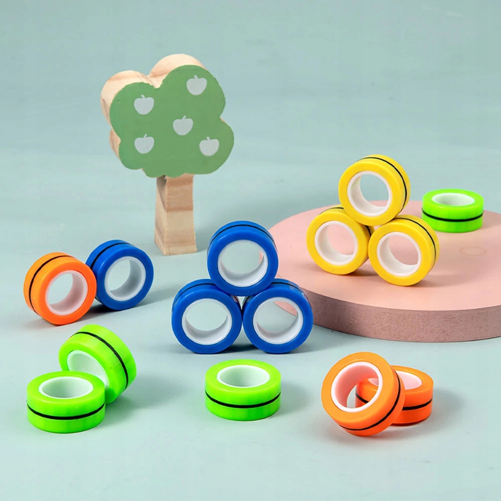 PIERŚCIENIE MAGNETYCZNE NA PALCE TRIKI RINGI 3szt GADŻET NA PREZENT Marka inna