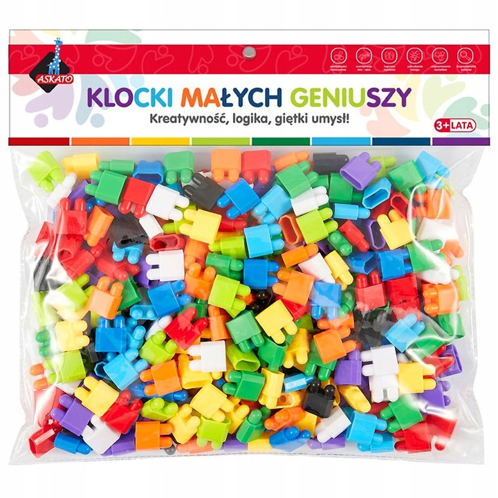 

Klocki Małych Geniuszy Edukacyjne Cegiełki 160 El.