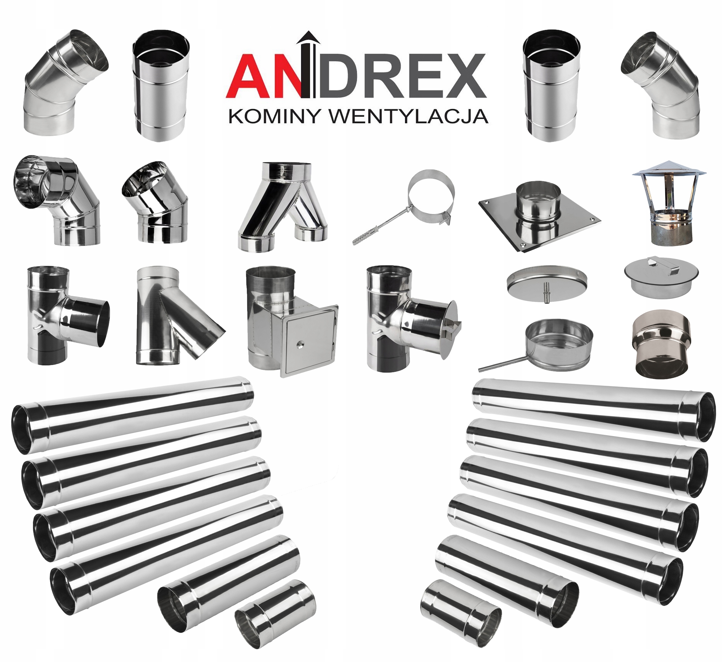 OBEJMA ŚCIENNA KWASOODPORNA FI 200 mm Z KOŁKIEM Marka Andrex