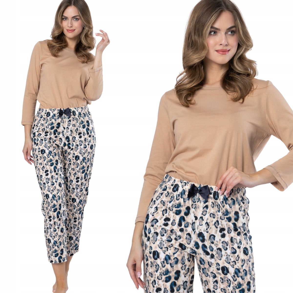 Dámské dlouhé bavlněné pyžamo Wioletta 1663, velikost M