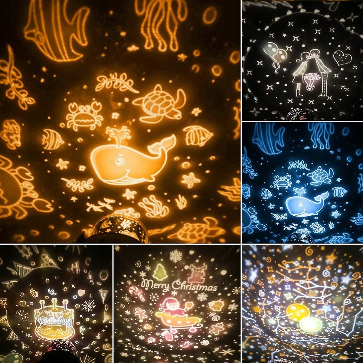 Uraqt Lampka Nocna LED Projektor Gwiazd Kosmos — miniatura 11
