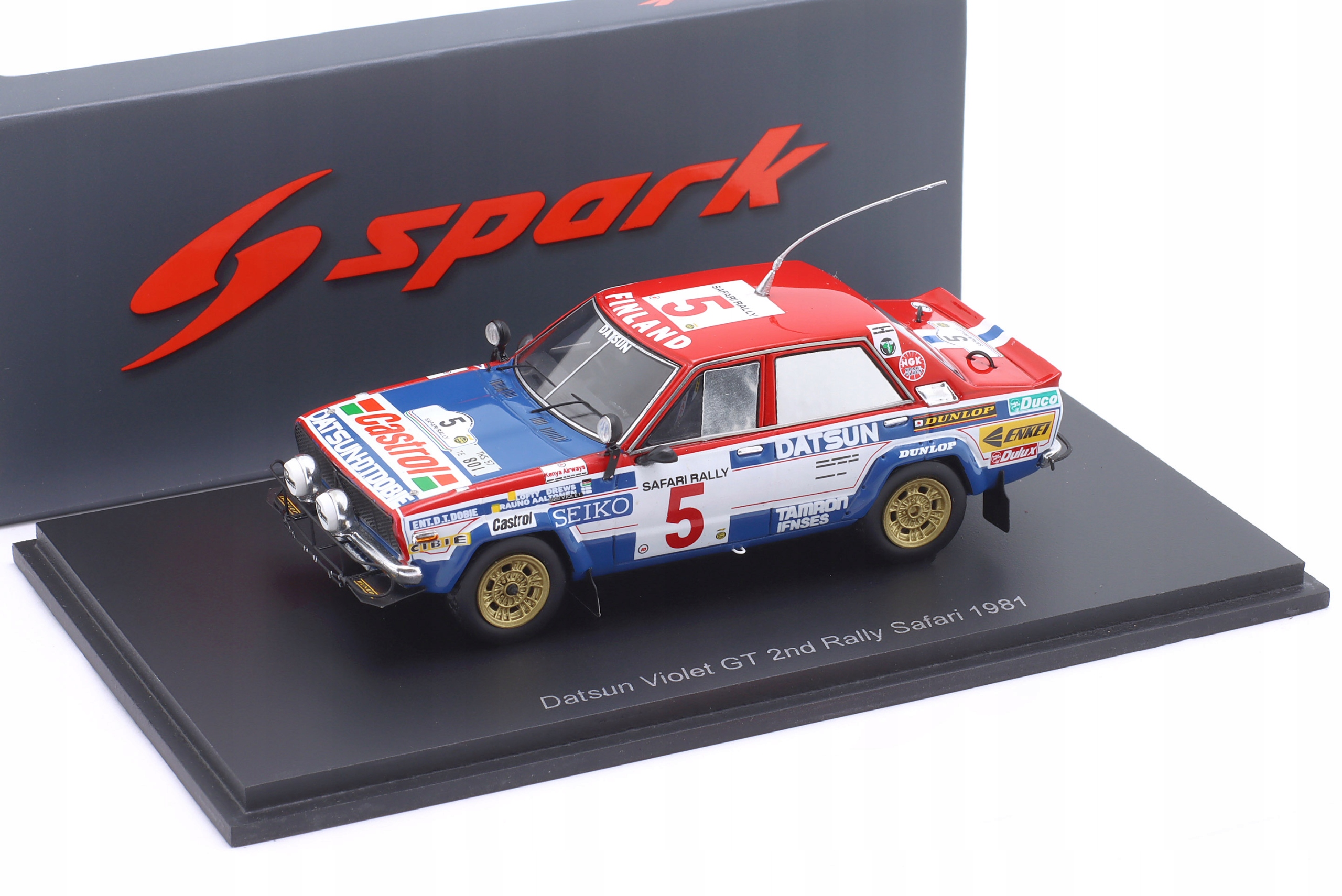 Spark Datsun Violet Gt #5 A. Aaltonen 2. Rallye Safari 1981 1:43
